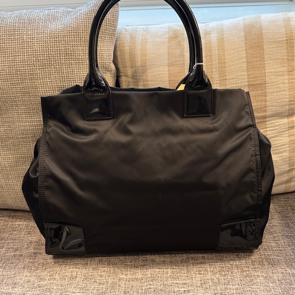 Tory Burch Large Black Nylon Tote Bag - Picture 3 of 8